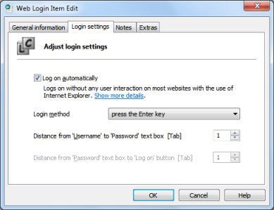 Login Settings tab