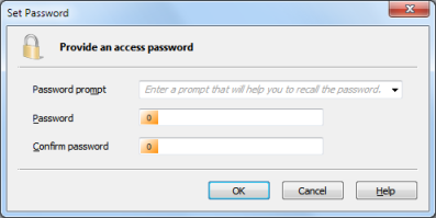 Password window